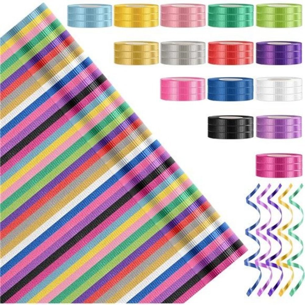 45 Roll 15 Colors Curling Ribbons for Wrapping Wedding Party Festival Art Craft